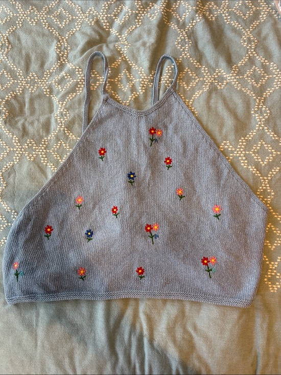 Zara Tops - Zara knit cottagecore halter top
